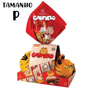 Ovo de Páscoa Pantufa Garfield Tamanho P Infantil Criança cs Chocolate ao Leite 170g