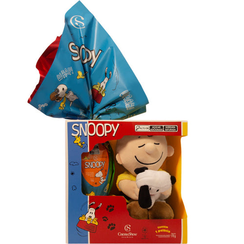 Ovo de Páscoa Snoopy Pelúcia Charlie Brown Infantil Criança cs Chocolate ao Leite 170g Presente